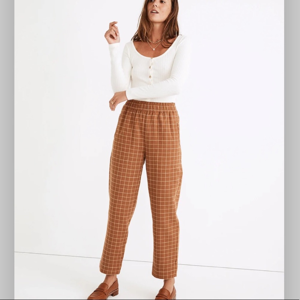 Madewell Waffleback Pull-On High-Rise Tapered Pant LIKE NEW